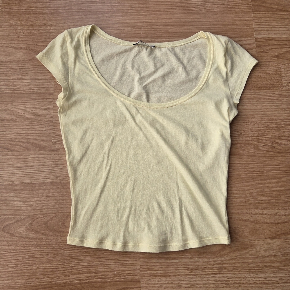 ZARA Baby Yellow Cap Sleeve Top